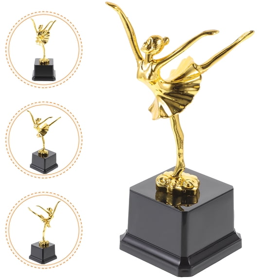 MOKKHNB Creative Ballet Dance Trophy in Golden Finish Perfect for Dance Event Award and Home Decor