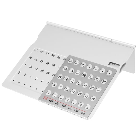 MOKKHNB Creative White Desktop Calendar with Perpetual Date System for Office and Home Use