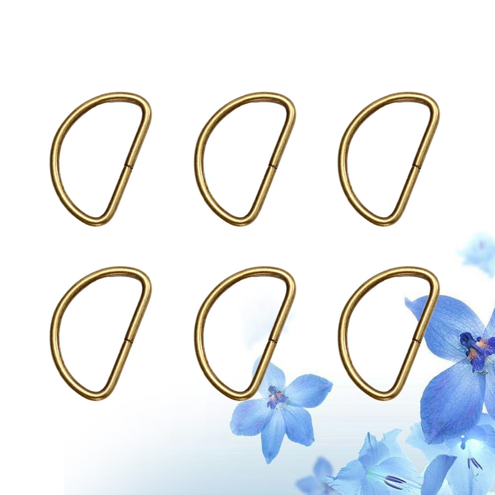 MOKKHNB D Rings for Bag Making 20Pcs Bronze Golden Multipurpose ...