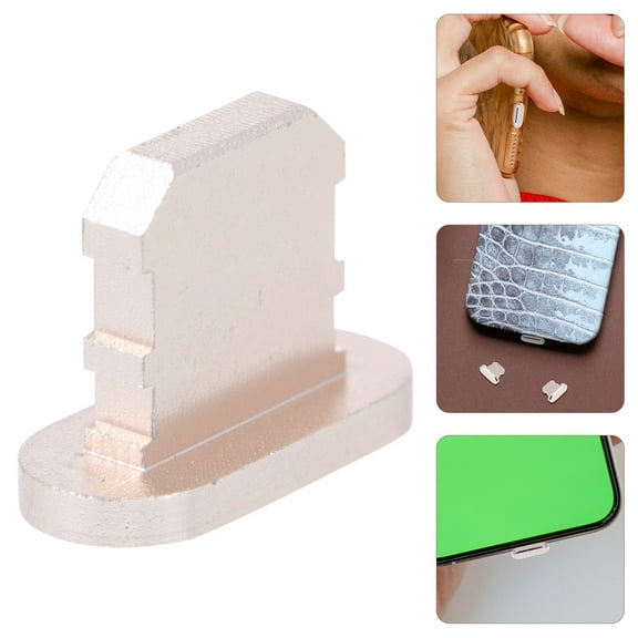 MOKKHNB Mobile Phone Dust Plugs 6Pcs 0.35x0.28x0.16In Golden