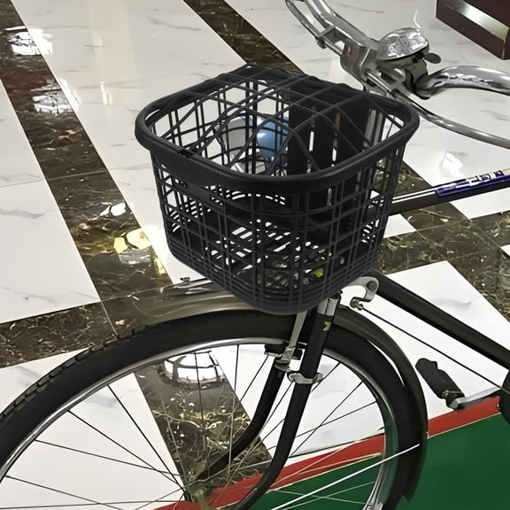 MOKKHNB Detachable Bike Handlebar Basket in Black for Mountain and Electric Bicycles with Large Capacity