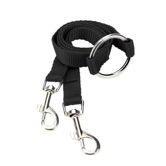MOKKHNB Dog Leading Rope Control 2 Dogs Black 1Set