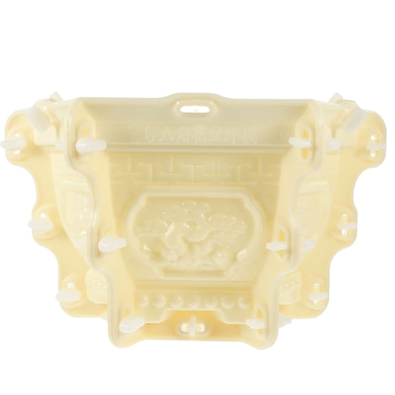 MOKKHNB Durable Beige Plastic Flower Pot DIY Mold for Concrete Casting Easy to Demould and Clean