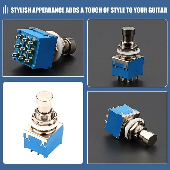 MOKKHNB Durable Blue Guitar Foot Switch Pedal with 9 Pin for Guitar Effects and Accessories