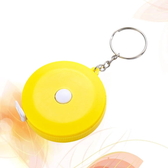 MOKKHNB Durable Portable Yellow Tape Measure Tool with Ring for Measuring Waist Height and Bust