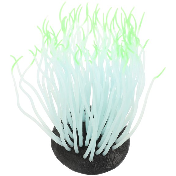 MOKKHNB Durable Silicone Sea Anemone Aquarium Ornament with Suction Base for Freshwater Saltwater