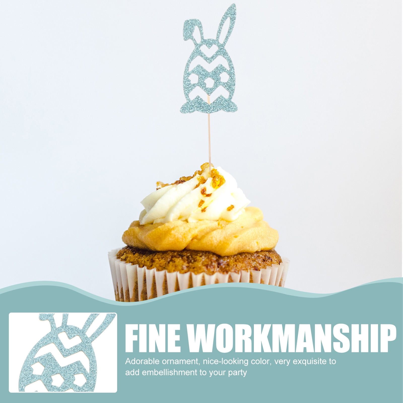 MOKKHNB Party Cake Decoration Adorable Easter Ornaments Colorful 1 Set 6.00X3.50X0.30cm