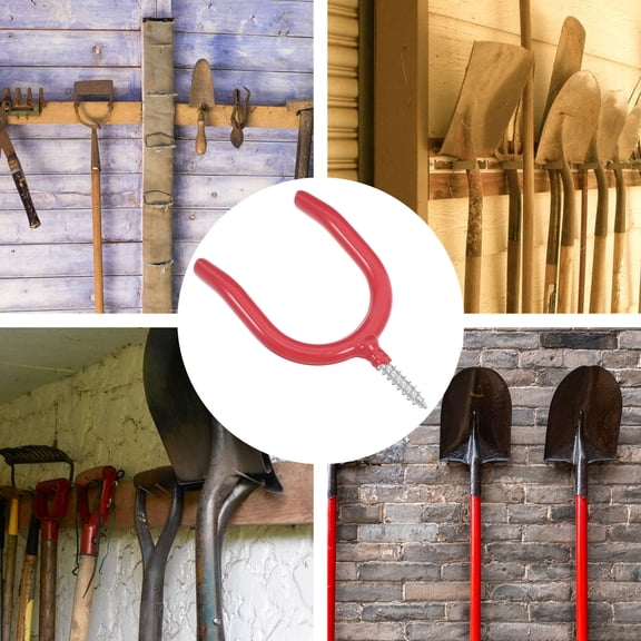 MOKKHNB Easy Install U Shaped Utility Hook Garage Wall Storage Organizer for Heavy Tools
