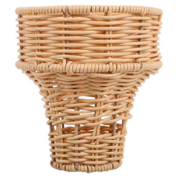 MOKKHNB Light Yellow Woven Storage Basket for Flowers, Small Items, Decorative and Design