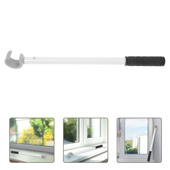 MOKKHNB Extendable Aluminum Draw Rod for Window Shades with Hook and Push Pull Function