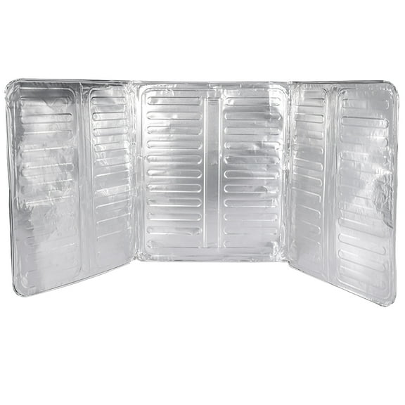 MOKKHNB Foldable Plated Silver Oil Splatter Guard for Frying Pan with Heat Insulation and Backsplash Protection