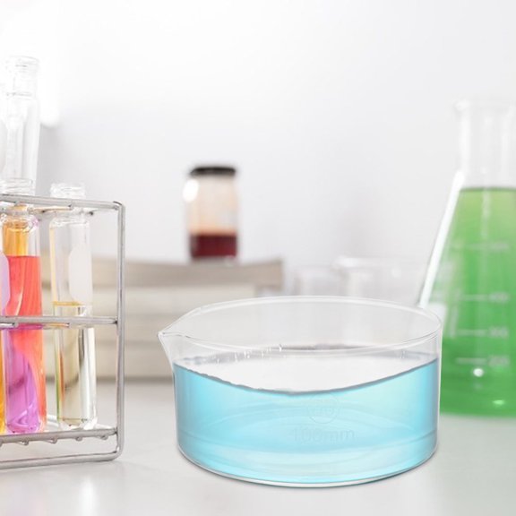 MOKKHNB Glass Crystallizing Dish for Liquid Recrystallization with Spout