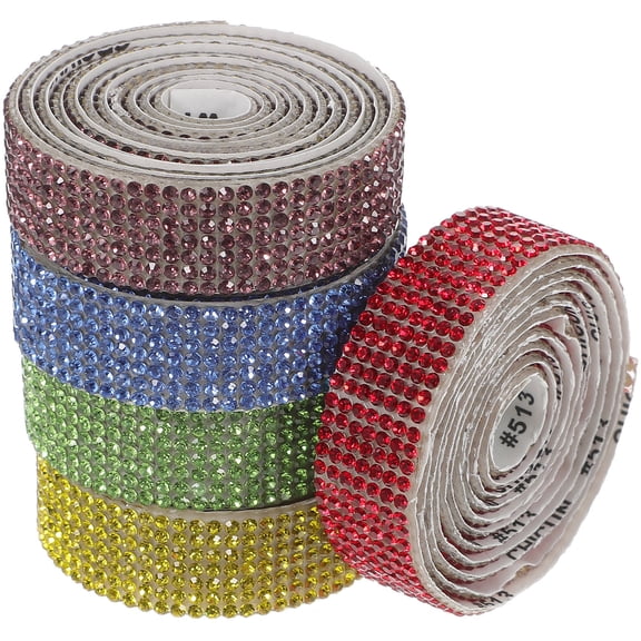 MOKKHNB Glittering Rhinestone Tape for Crafting Clothes Bags Shoes and Wrapping