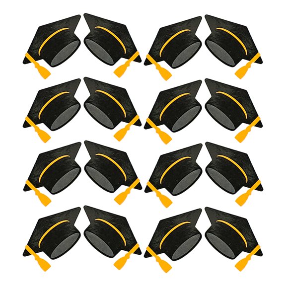 MOKKHNB Graduation Scrapbook Stickers Black Doctor Cap Decals for Envelope Sealing and Labels