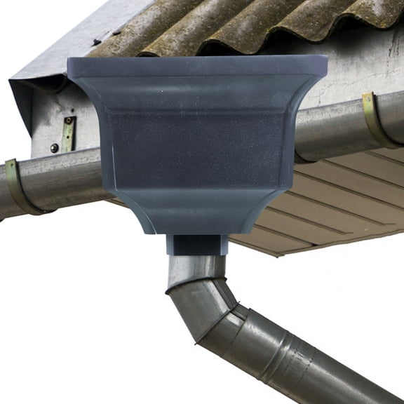 MOKKHNB Grey Aluminum Downspout Splash Block for Outdoor Gutter Extension and Water Drainage