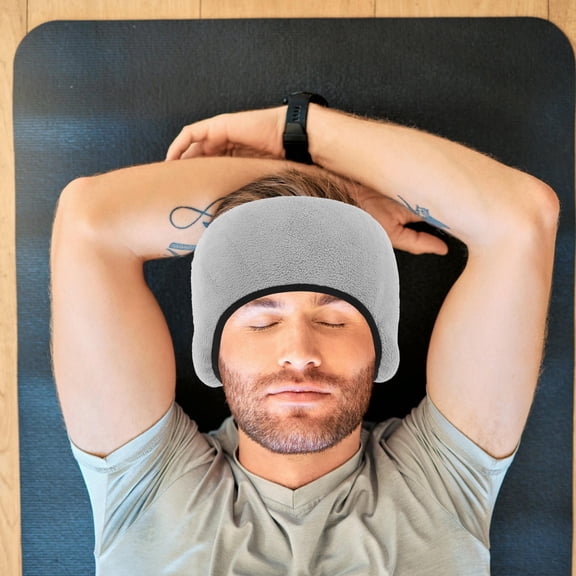 MOKKHNB Grey Noise Cancelling Ear Warmers for Winter with Light Blocking and Soft Comfortable Fit
