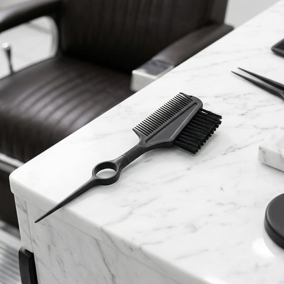MOKKHNB Hair Color Application Brush Comb Black with Ergonomic Grip for Root Touch Ups