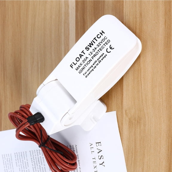 MOKKHNB Heavy Duty Automatic Float for Bilge Pump Flow Sensor White Thermoplastic Material