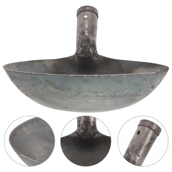 MOKKHNB Household Iron Water Ladle Spoon Grey Ergonomic Design Kitchen Utensil
