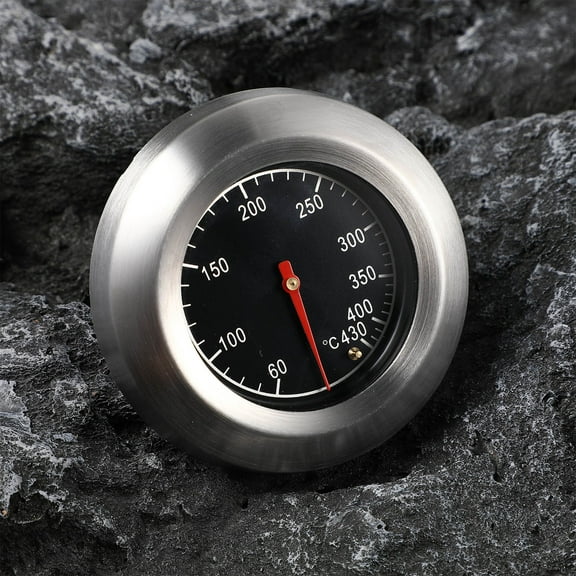 MOKKHNB Large Dial Temperature Gauge for Barbecue Stainless Steel Thermometer with Thread Design and Rust Resistance