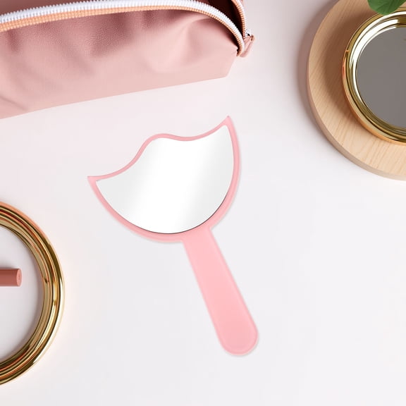 MOKKHNB Lash Tech Pink Handheld Mirror with High Definition Acrylic for Lash Applications