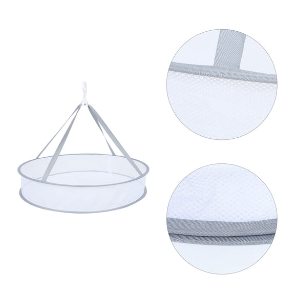 MOKKHNB Lightweight White Mesh Clothes Dryer Basket with Foldable Structure for Home Use