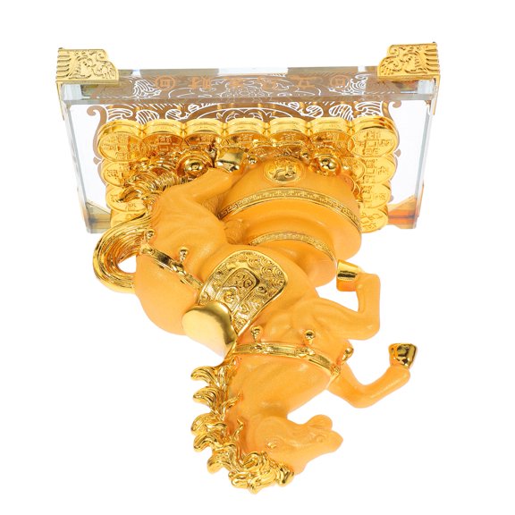 MOKKHNB Luxury Resin Horse Figurine Feng Shui Statue for Home Office Desk Decor 2026 Year Lucky
