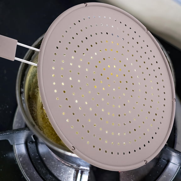 MOKKHNB Mesh Splatter Screen Frying Pan Guard Silicone for Pancake Making 1Pack