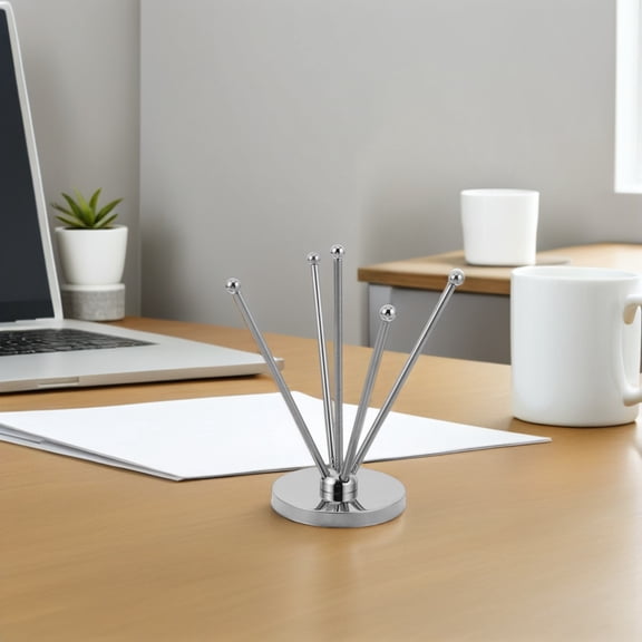 MOKKHNB Metal Desktop Flag Stand with Adjustable Height and Stable Base for Office Or Event Use