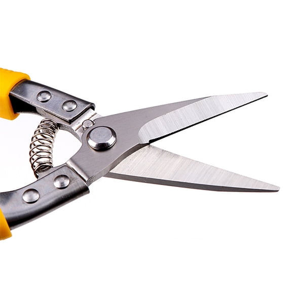 MOKKHNB Metal Sheet Scissor with Stainless Steel Body and Yellow PP Handle for Precise Cutting