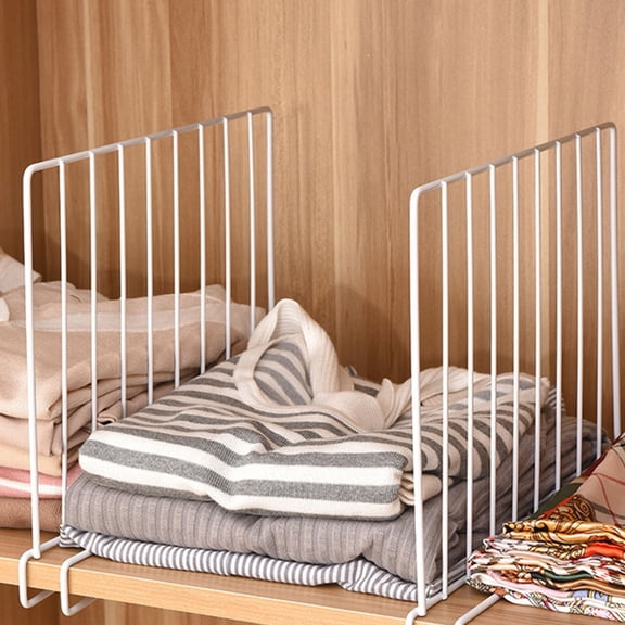 MOKKHNB Easy-Slide White Iron Closet Organizers for Shelves and Cabinets