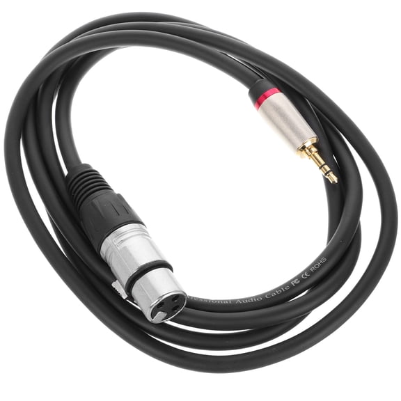 MOKKHNB Mini XLR to XLR Audio Transmission Cable Black Zinc Alloy Nickel Plated PVC 1Pack