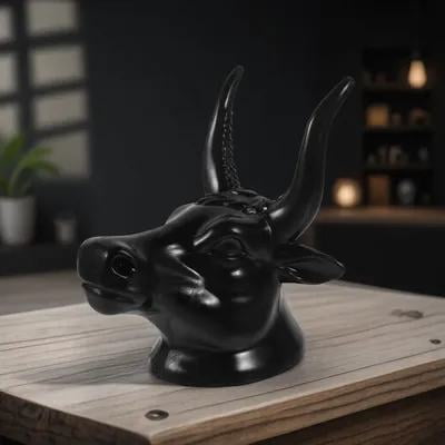 MOKKHNB Multi Functional Guitar Holder Wall Mount Black with Bull Head for Ukulele Violin