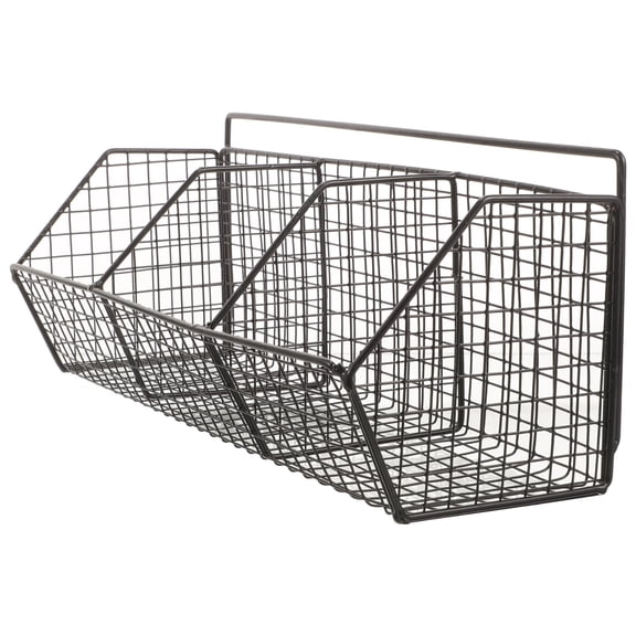 MOKKHNB Onion Storage Wall Mount Kitchen Wall Shelf Black 36.00X15.00X11.00Cm 1Pack