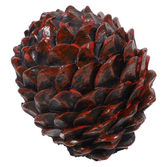 MOKKHNB Outdoor Pine Cone Shape Key Storage Box Dark Brown Resin Hidden Key Holder for Yard