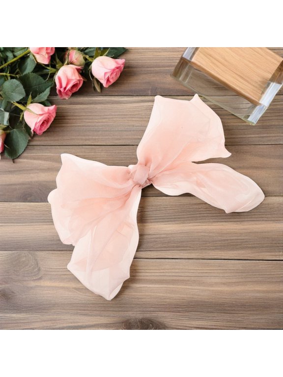 Oversized Pink Bow Hair Clip Stylish Coquette Design for Decor