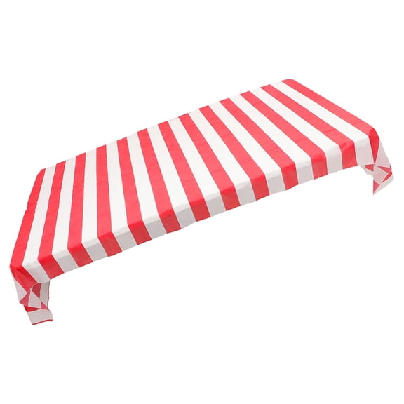 MOKKHNB Party Stripe Tablecloth Plastic Circus Theme Table Cover Multi Color Reusable