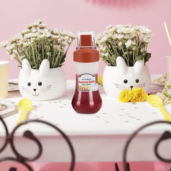 MOKKHNB Plastic Ketchup Squeeze Bottle Red PE 1Set for Picnic Storage