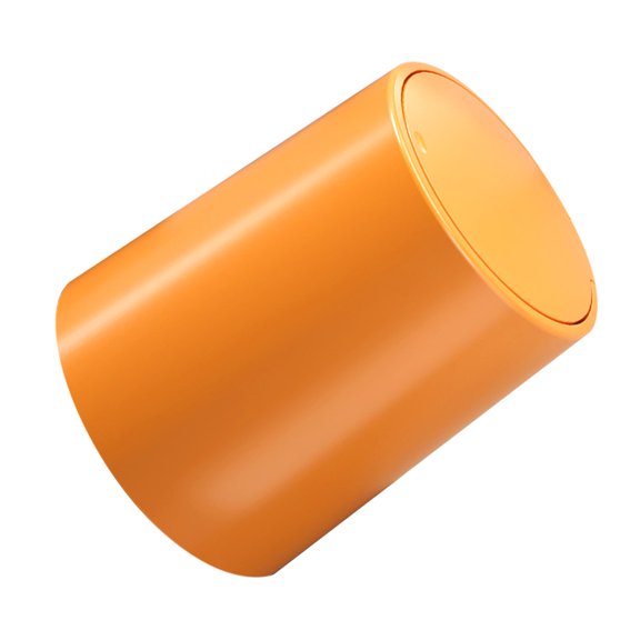 MOKKHNB Office and Home Orange Plastic Trash Bin with Convenient Press Lid