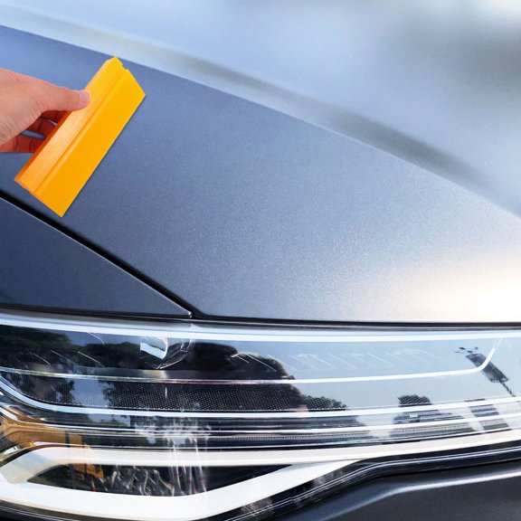 MOKKHNB Plastic Yellow Car Film Tool with Soft Edge Scraper for Removing Stickers and Applying Films