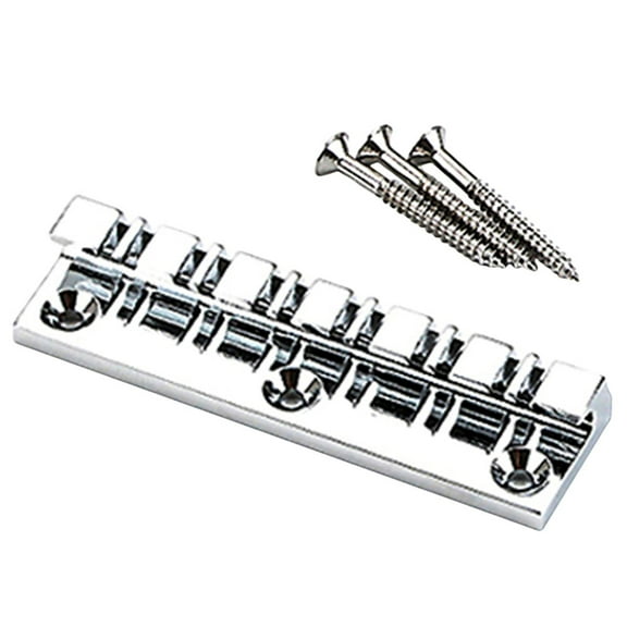 MOKKHNB Plated Silver 12 String Guitar Bridge Metal Saddle Bridge Replacement with Smooth Finish and Easy Installation