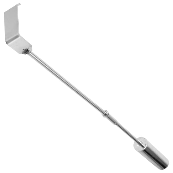 MOKKHNB Plated Silver Fireplace Ash Scraper with Handle for Easy Hanging and Durable Use