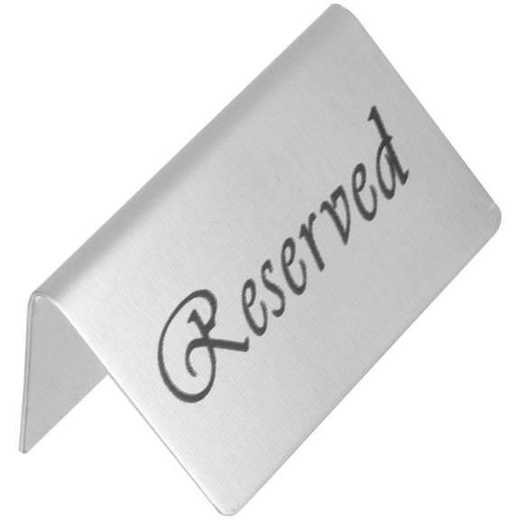 MOKKHNB Plated Silver Metal Reserved Seating Signs for Tables Suitable for Weddings and Parties