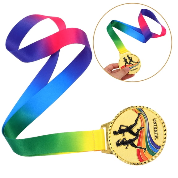 MOKKHNB Polished Metal Award Medals for Track and Marathon Events with Sport-Themed Design