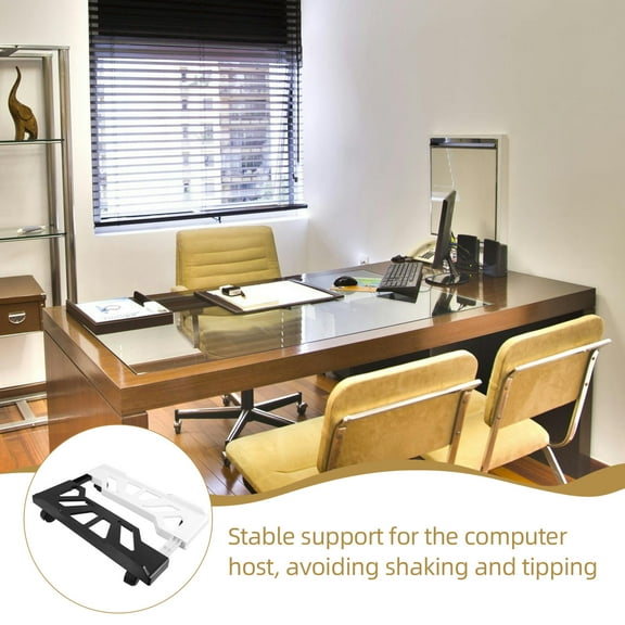 MOKKHNB Portable Pc Floor Stand with Wheels Space Saving Adjustable Computer Case Holder