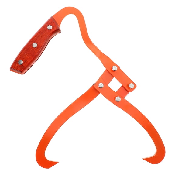 MOKKHNB Portable Tree Trunk Clamp Tool in Orange Heavy Duty Wood Block Lifting Device