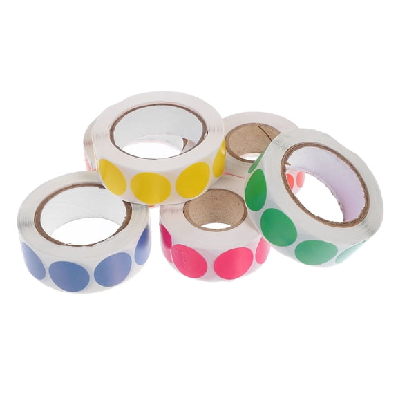 MOKKHNB Practical Colored Dot Stickers on Copper Plated Paper Strong Adhesive for Product Coding and Sealing