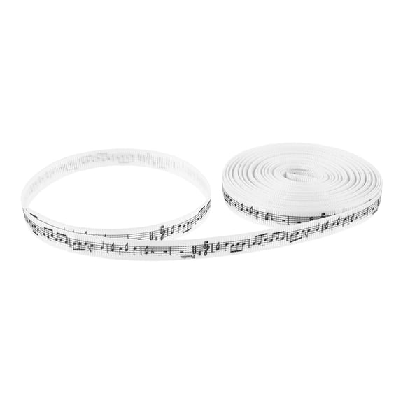 MOKKHNB Multi-Color Polyester Music Note Ribbon Roll for Crafting, Wrapping, Floral Bouquets, and Decorative Packaging