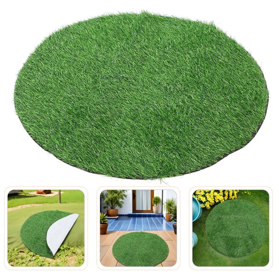 MOKKHNB Realistic Artificial Grass Rug with Thick Cushioning for Pet Training Area