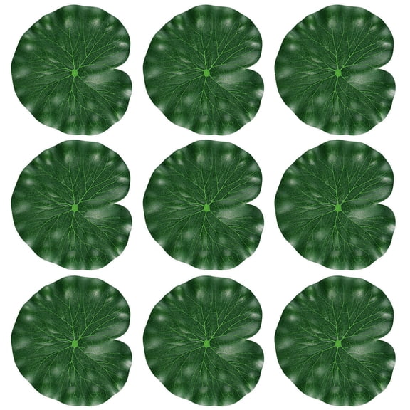 MOKKHNB Vivid Green Lotus Leaf Floating Water Decor for Aquariums 10Pcs